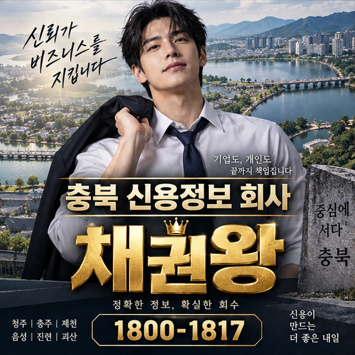 충북 신용정보 회사 자료를 검토하는 김실장