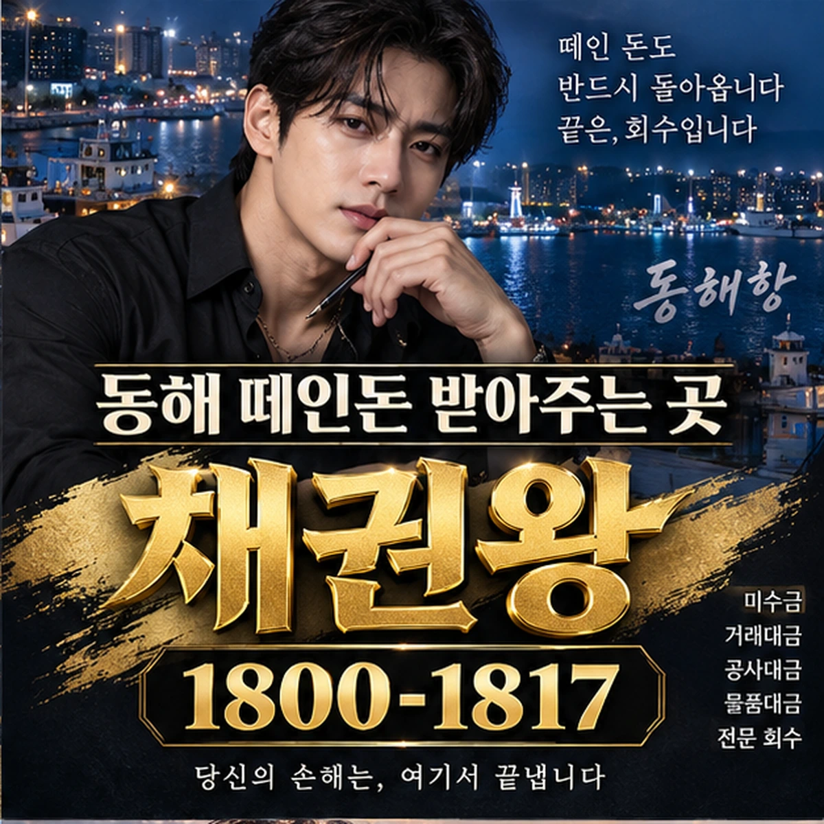 동해 떼인돈 받아주는곳 자료를 검토하는 김실장