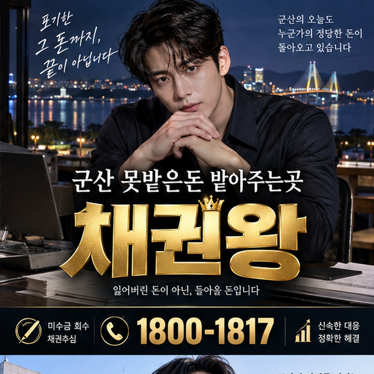 군산 못받은돈 받아주는곳 자료를 검토하는 김실장