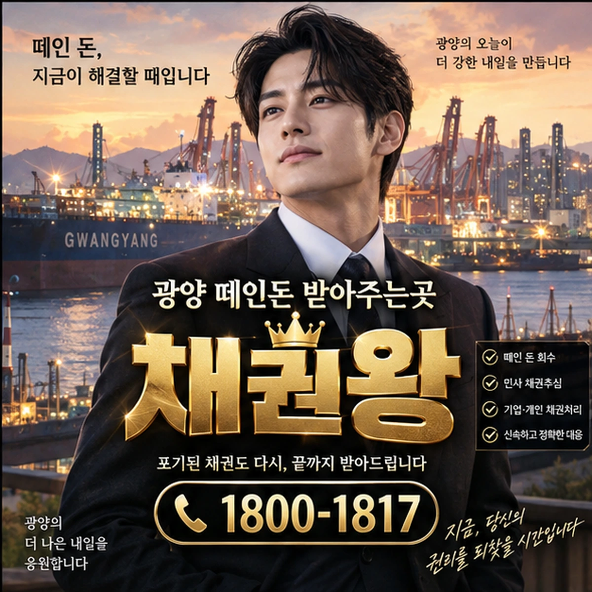 광양 떼인돈 받아주는곳 자료를 검토하는 김실장
