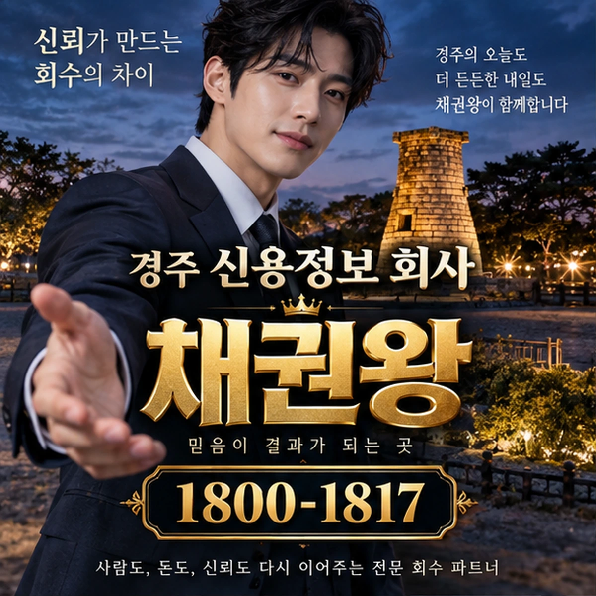 경주 신용정보 회사 자료를 검토하는 김실장