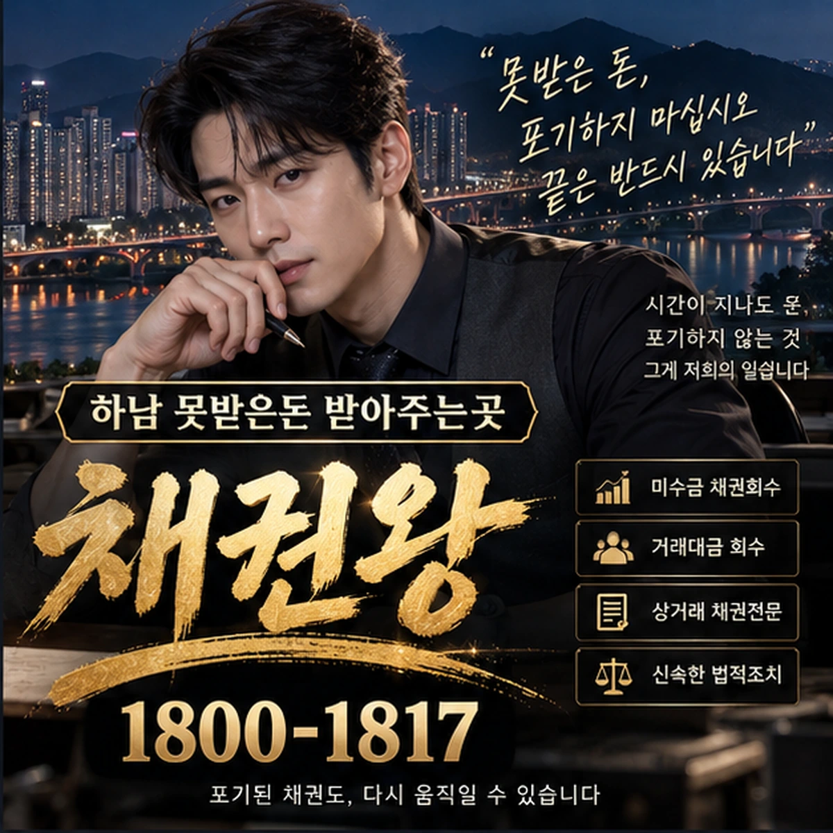 하남 못받은돈 받아주는곳 자료를 검토하는 김실장