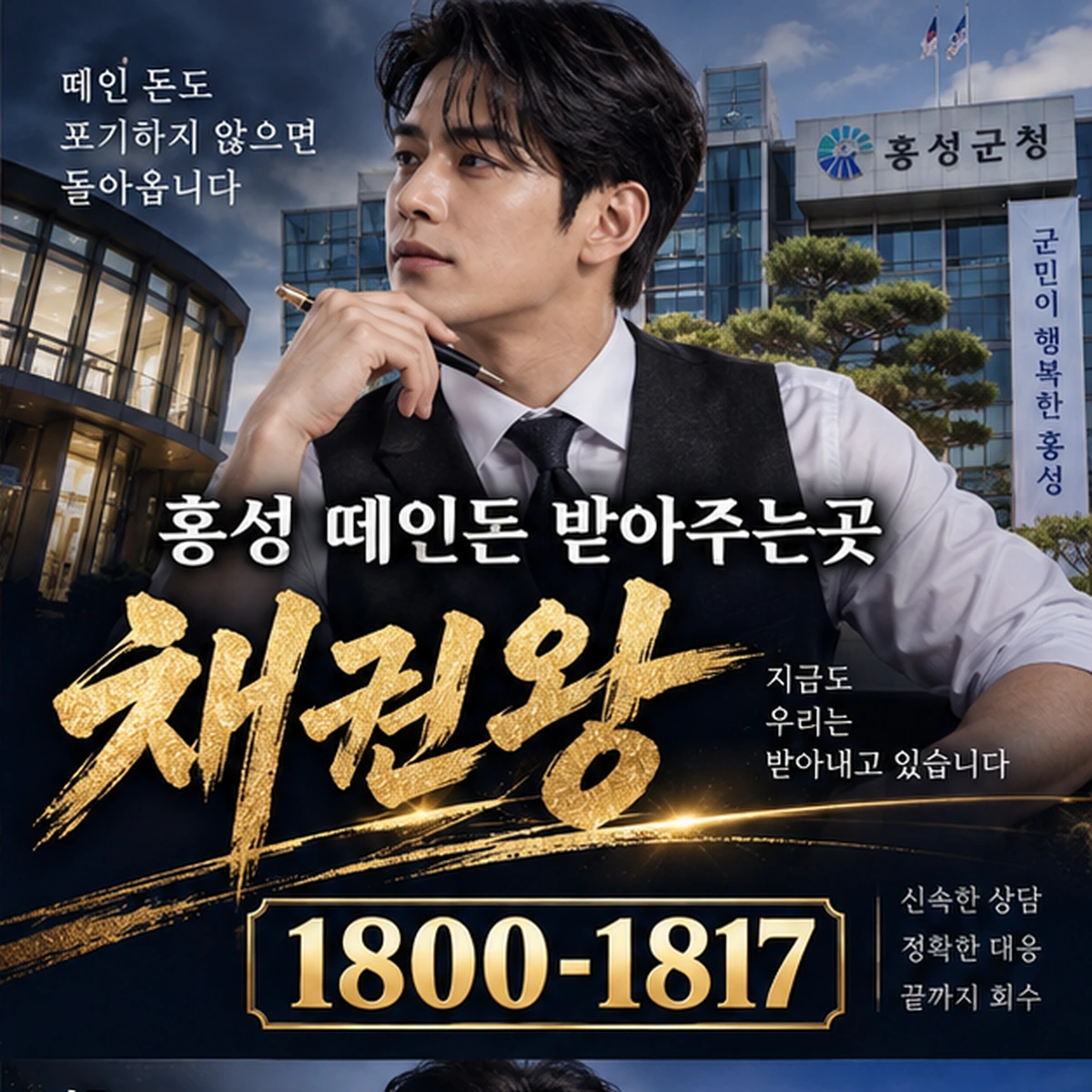 홍성 떼인돈 받아주는곳 자료를 검토하는 김실장