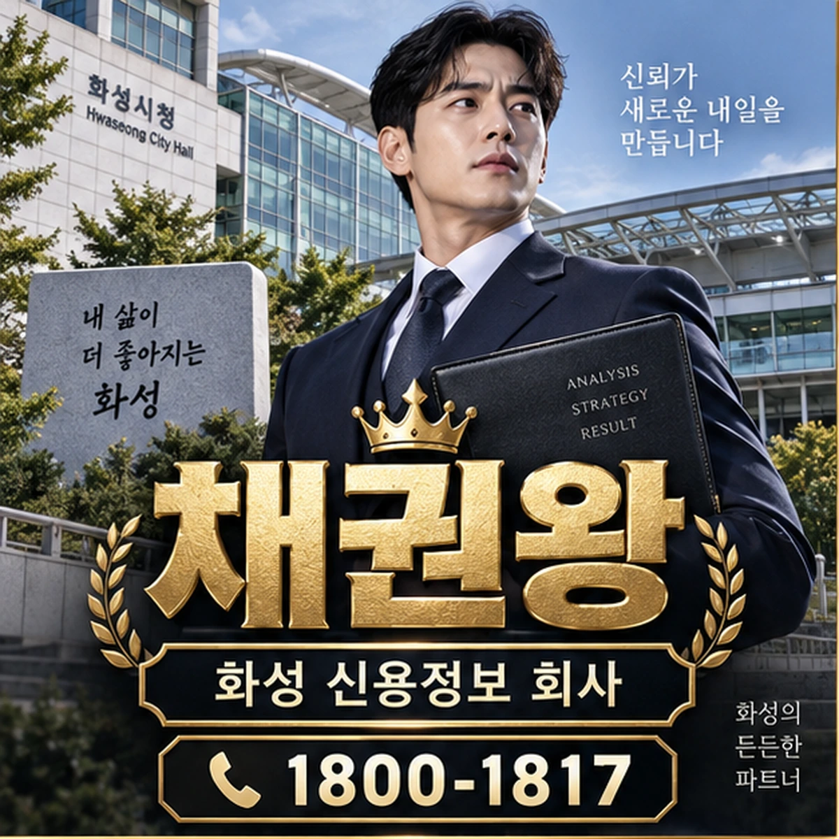 화성 신용정보 회사 자료를 검토하는 김실장