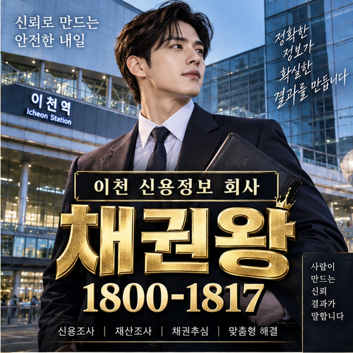 이천 신용정보 회사 자료를 검토하는 김실장