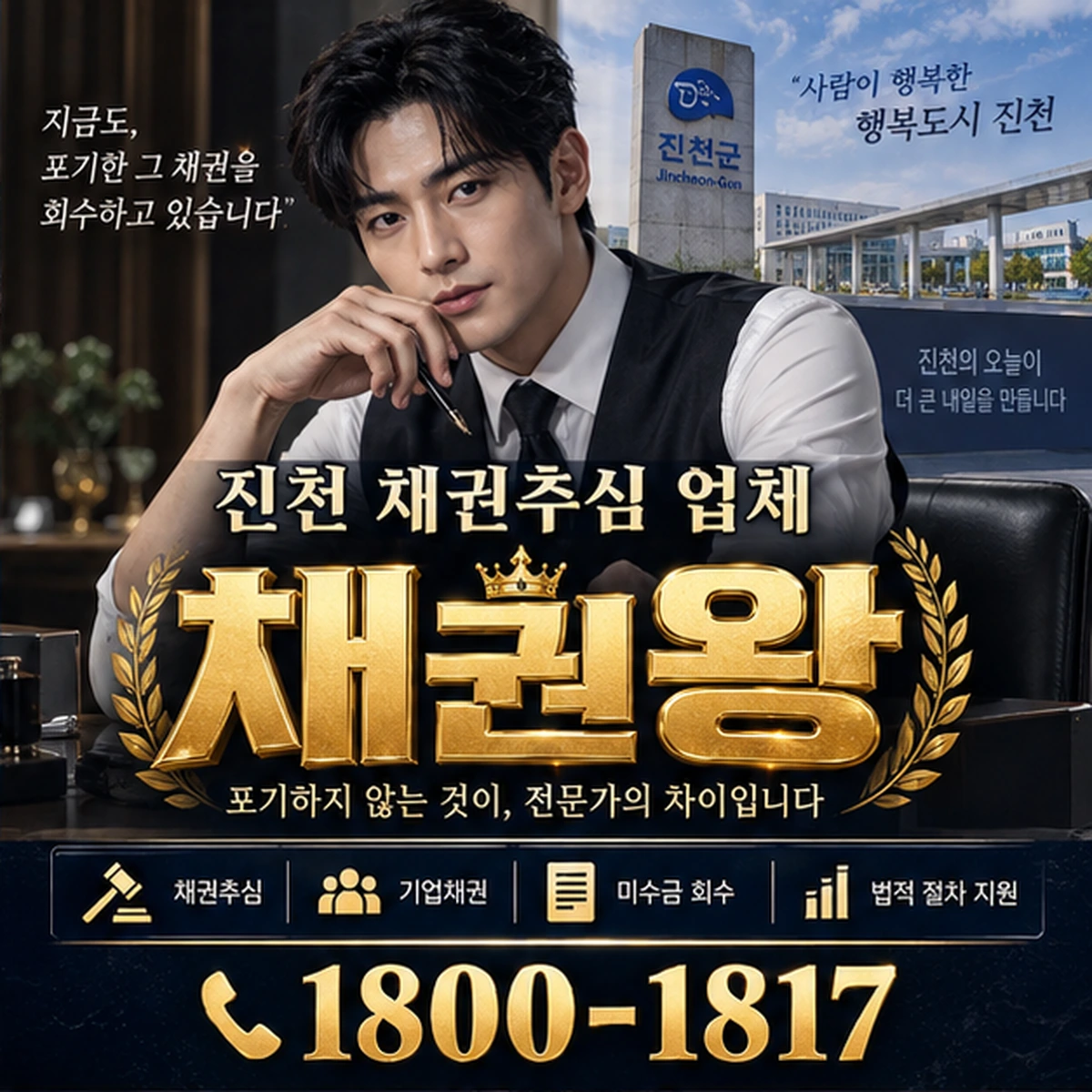 진천 채권추심 업체 자료를 검토하는 김실장
