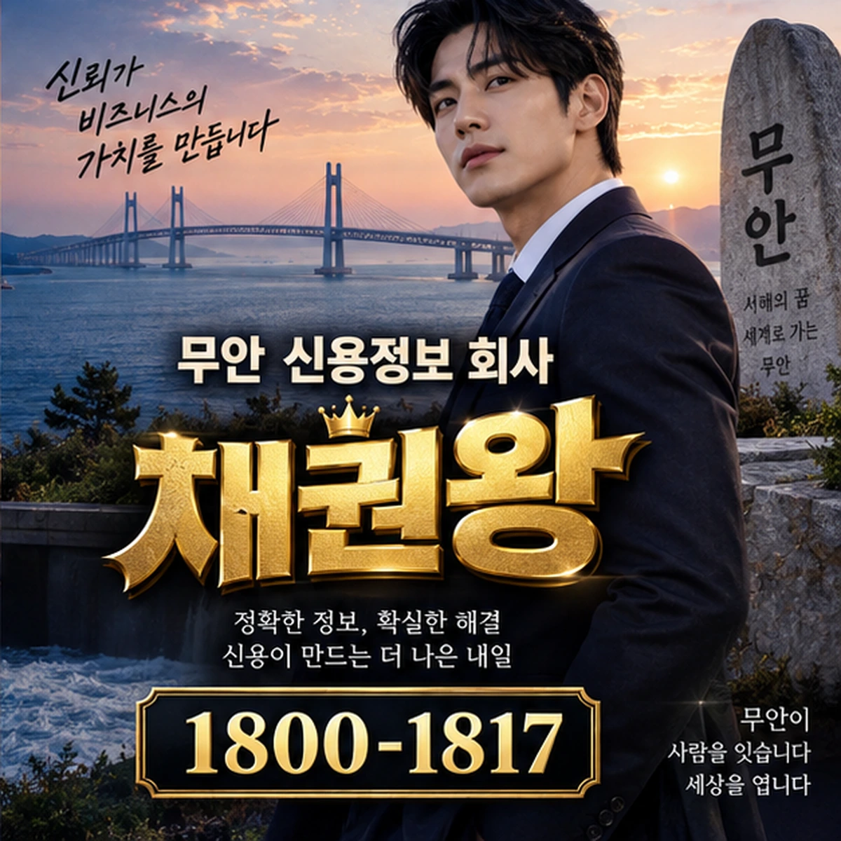 무안 신용정보 회사 자료를 검토하는 김실장