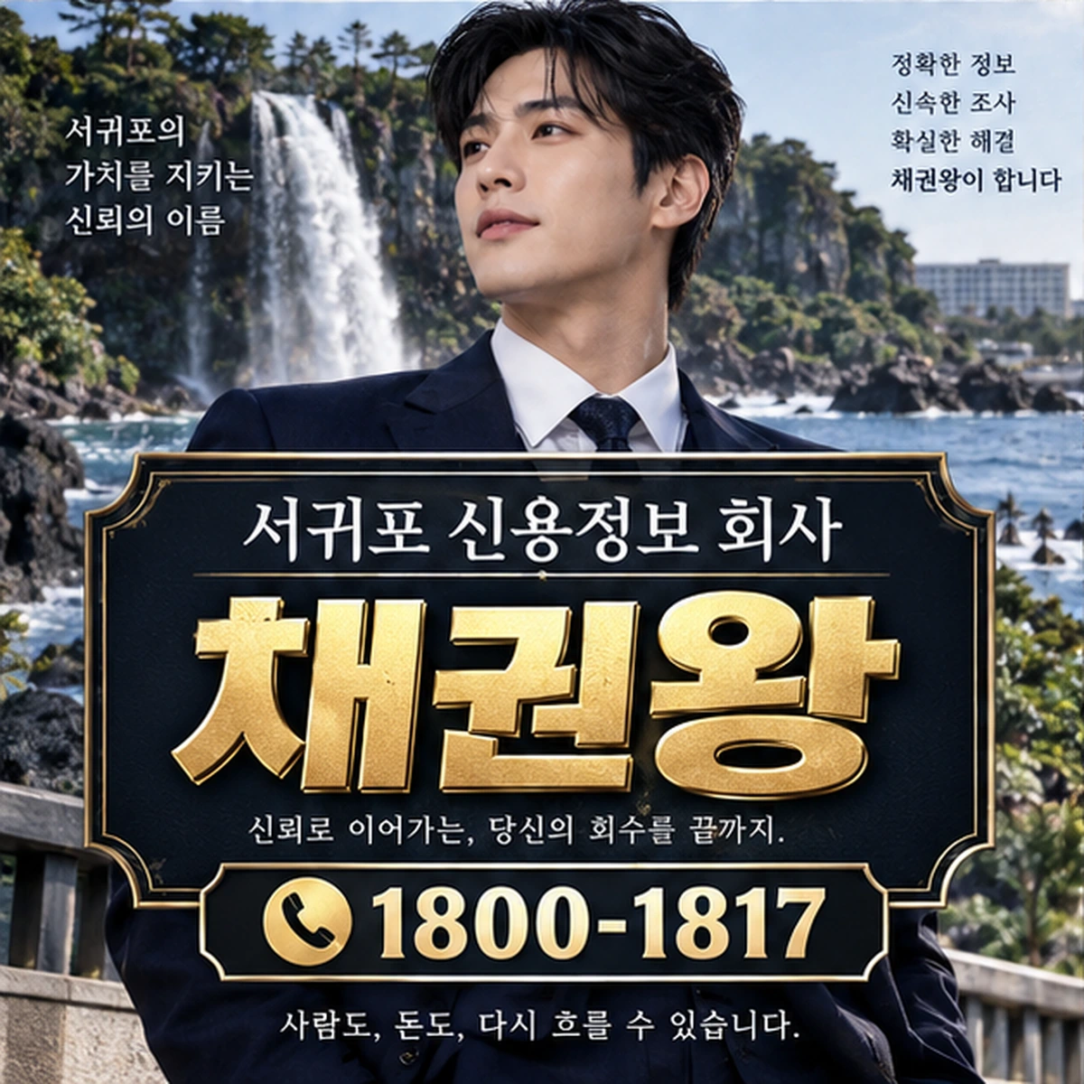 서귀포 신용정보 회사 자료를 검토하는 김실장