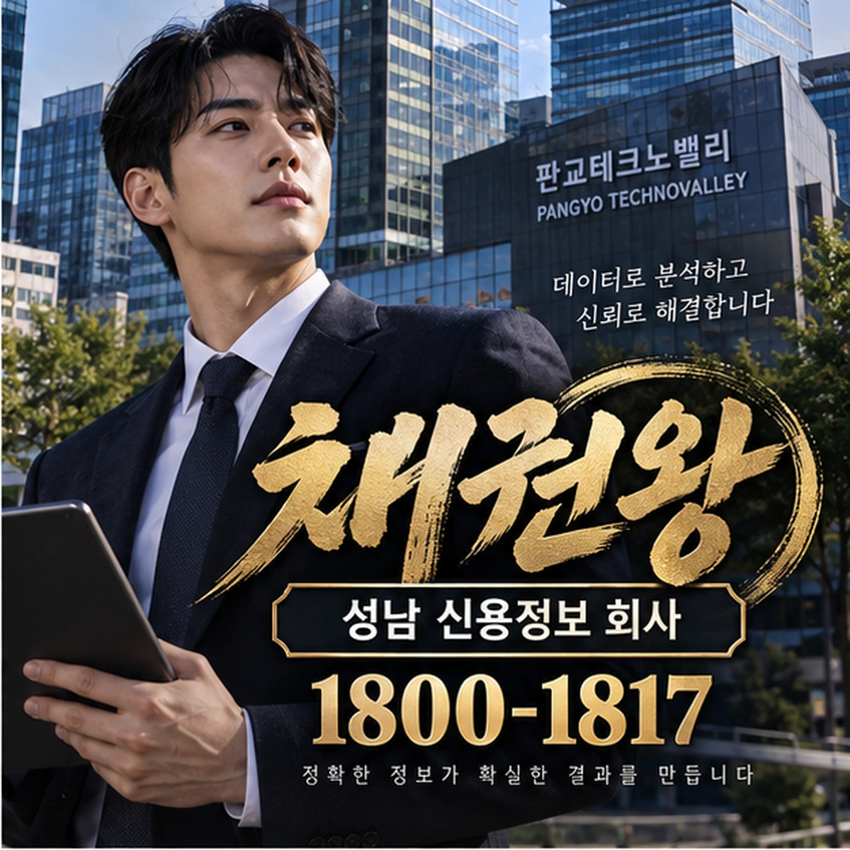성남 신용정보 회사 자료를 검토하는 김실장