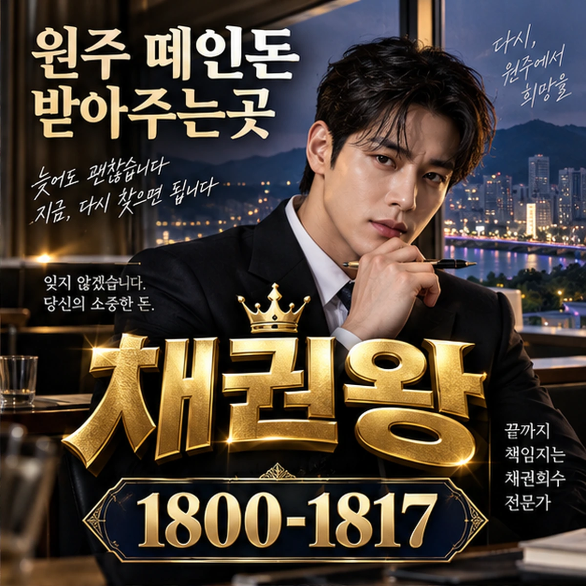 원주 떼인돈 받아주는곳 자료를 검토하는 김실장