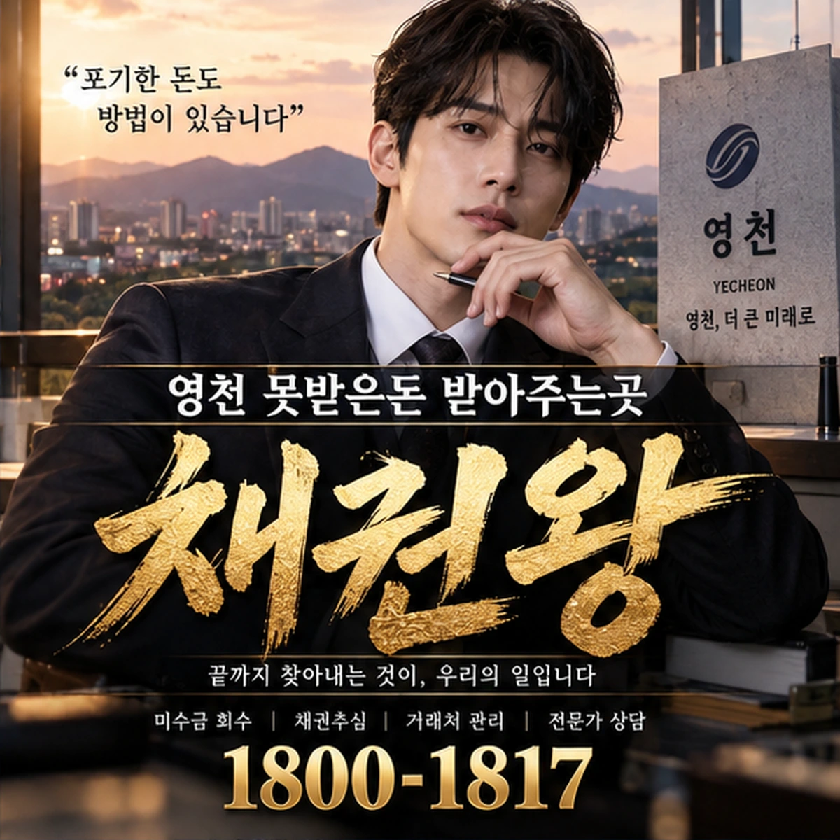 영천 못받은돈 받아주는곳 자료를 검토하는 김실장