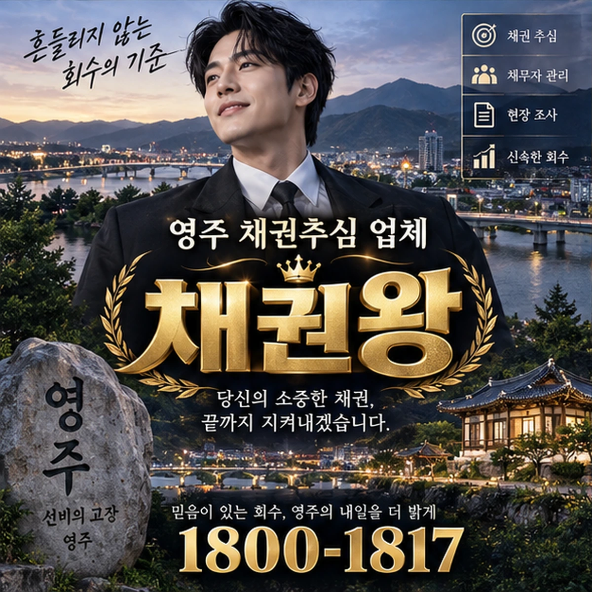 영주 채권추심 업체 자료를 검토하는 김실장