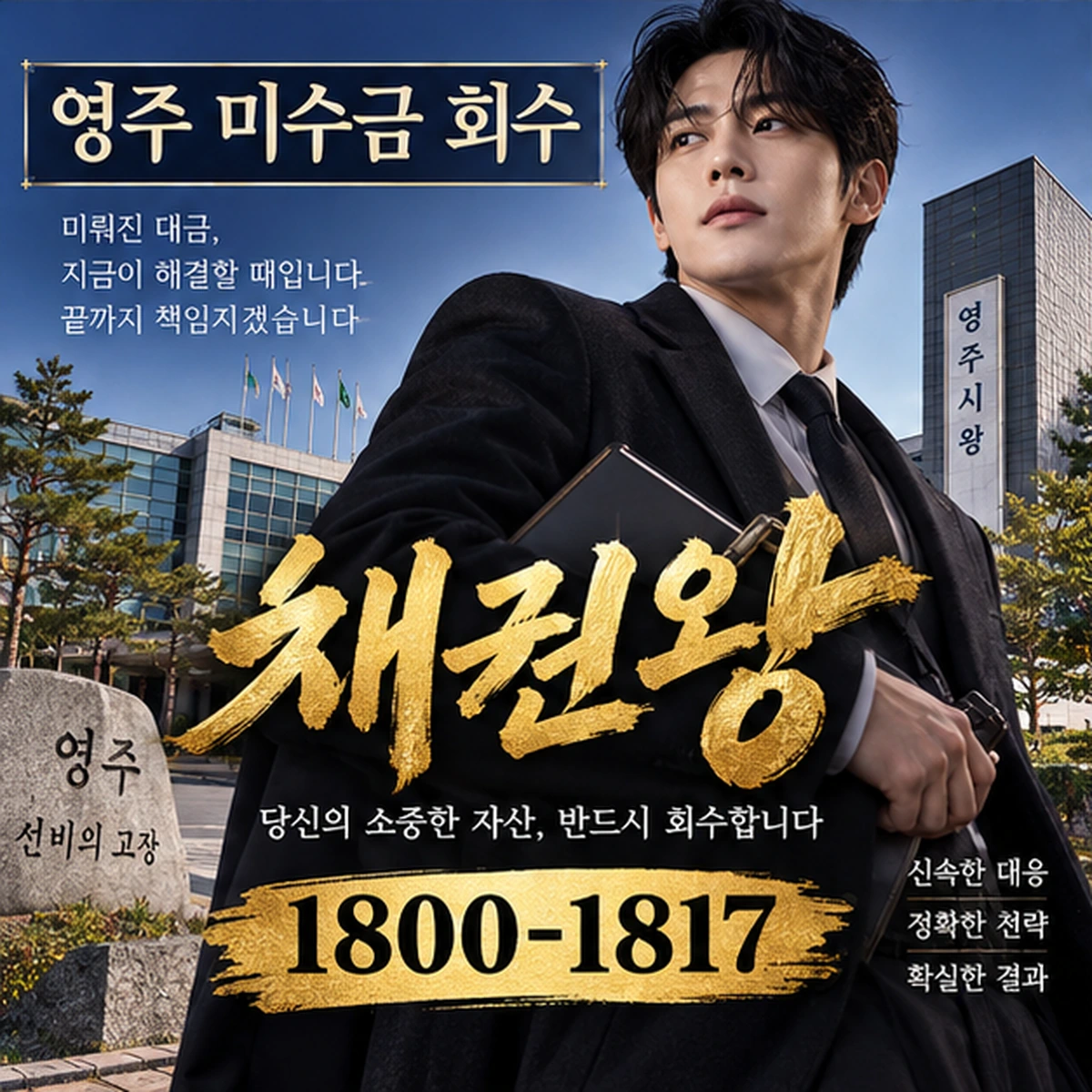 영주 미수금 회수 자료를 검토하는 김실장
